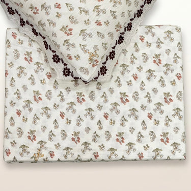 Almond Blossom Custard King Size ButterBrushed Fibre Bedsheet | top view
