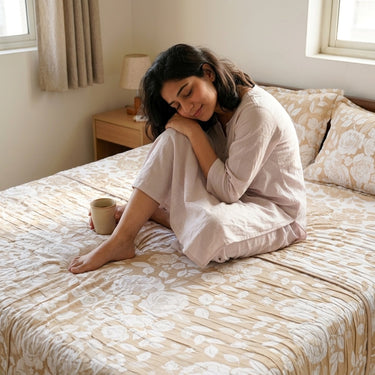 400TC cotton bedsheet king size