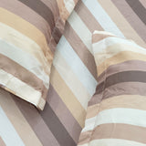 Caramel Latte King Size Butter Brushed Fibre Striped Bedsheet Set | Butterbed creative view