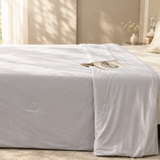 Earl Grey Soufflé Lightweight Cooling Silk Comforter for Hot Sleepers | full view
