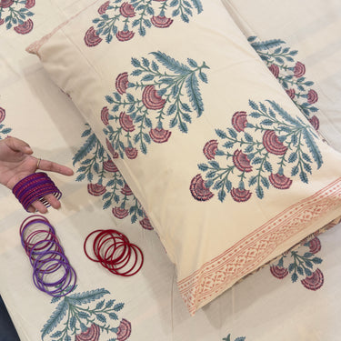 400TC cotton bedsheet king size