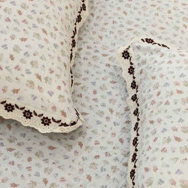 Lavendar crumble Custard King Size ButterBrushed Fibre Bedsheet | top view