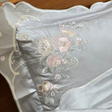 floral embroidered bedsheet set with pillow covers