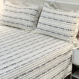 floral embroidered bedsheet set with pillow covers