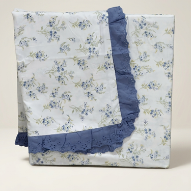 cotton pillow covers with lace frills