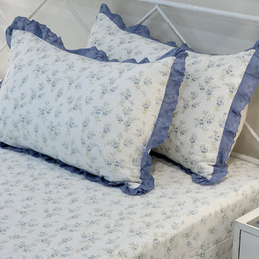 cotton pillow covers with lace frills