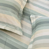 Mint Breeze King Size Butter Brushed Fibre Striped Bedsheet Set | Butterbed creative view