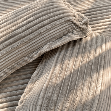 Misty Mallow King Size Velvety Corduroy Winter Bedsheet Set with 2 Pillow Covers| focus view