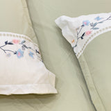 Pistachio Muffin King Size ButterBrushed Fibre Bedsheet | closeup view