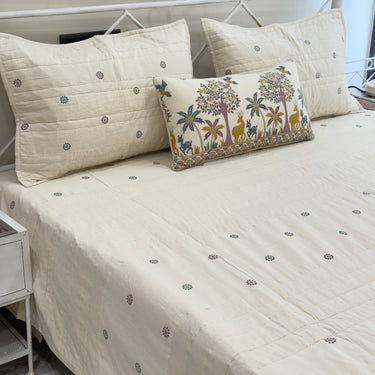 chikankari bedsheet set onlineview