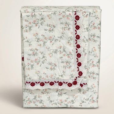 Rose Water Custard King Size ButterBrushed Fibre Bedsheet| front view