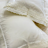 cotton pillow covers with lace frills