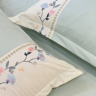 Mint Mist Muffin King Size ButterBrushed Fibre Bedsheet | focus view