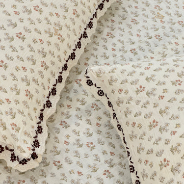 Almond Blossom Custard King Size ButterBrushed Fibre Bedsheet | focus view
