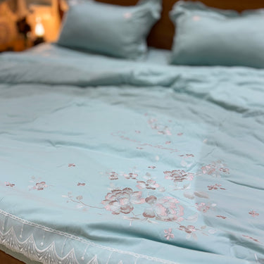 embroidered comforter for bedroom