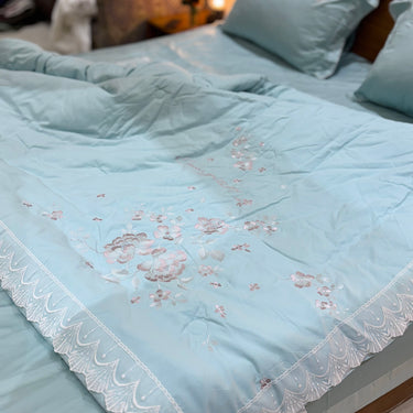 embroidered comforter for bedroom