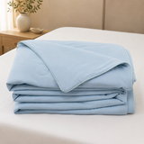Blue Cloud Soufflé Lightweight Cooling Silk Comforter for Hot Sleepers | front