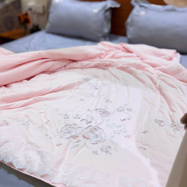 embroidered comforter for bedroom