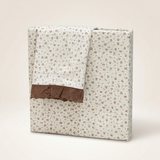 floral embroidered bedsheet set with pillow covers