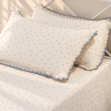 Cookie Crumb Custard King Size ButterBrushed Fibre Bedsheet | side pillow view