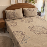 Damask Knitted Cotton Bedcover Set | 90 X 108 | full view