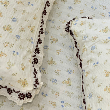Golden PetalCustard King Size ButterBrushed Fibre Bedsheet | top view