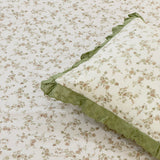 Green Rose Soft Cotton Feel Double Bed Bedsheet Set with Lace Detailed Pillow Covers (250 x 270 cm) | focus view