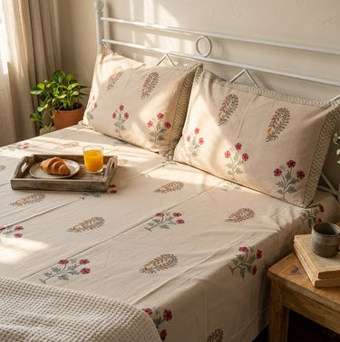 400TC cotton bedsheet king size