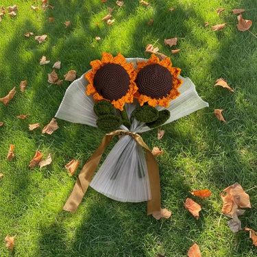 Handmade Crochet Sunflower Bouquet – Set of 2 | Handcrafted Home Décor & Gift Creative view