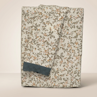 floral embroidered bedsheet set with pillow covers