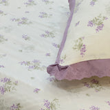 floral embroidered bedsheet set with pillow covers