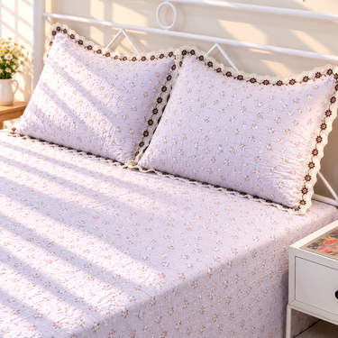 Lilac Whip Custard King Size ButterBrushed Fibre Bedsheet | full view