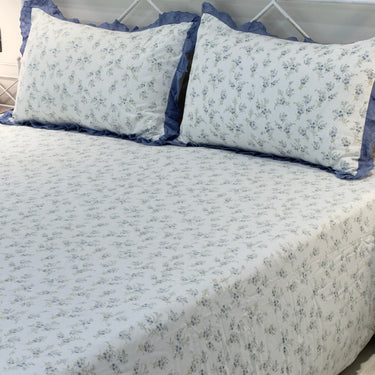 cotton pillow covers with lace frills
