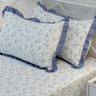 cotton pillow covers with lace frills
