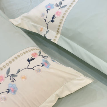 Mint Mist Muffin King Size ButterBrushed Fibre Bedsheet | focus view