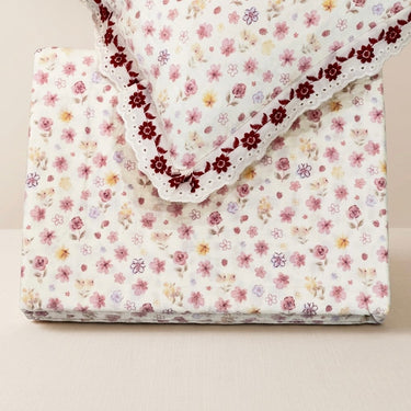 Pink Confetti Custard King Size ButterBrushed Fibre Bedsheet | top view
