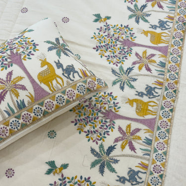 chikankari bedsheet set online