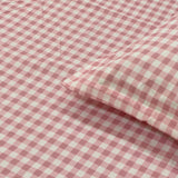 Strawberry Buttercup King Size Butter Brushed Fibre Gingham Bedsheet Set | close view