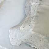 cotton pillow covers with lace frills