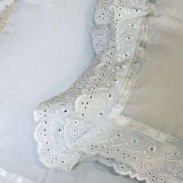cotton pillow covers with lace frills