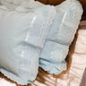 cotton pillow covers with lace frills